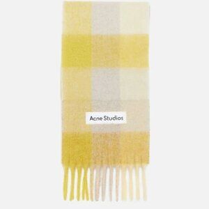 Acne Studios Yellow Plaid Scarf